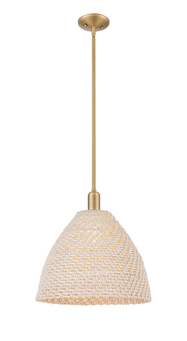 Innovations 716-1S-BB-NBD-16-NAT One Light Pendant, Brushed Brass