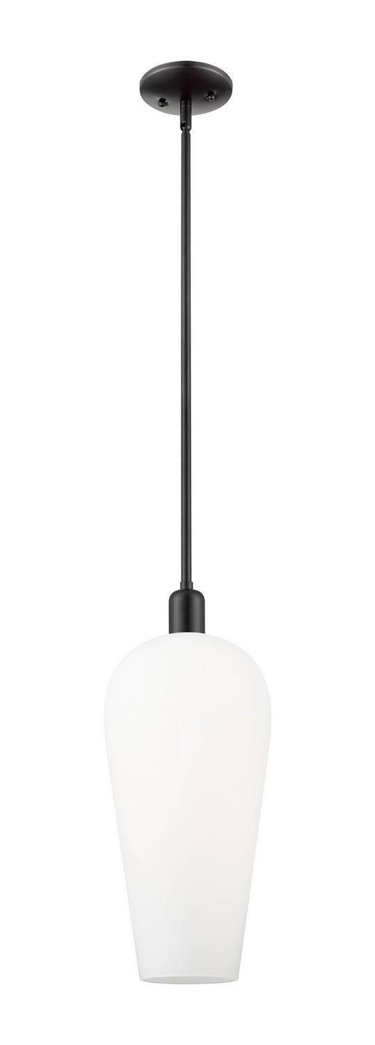 Innovations 716-1S-BK-G456-8WH One Light Pendant, Matte Black