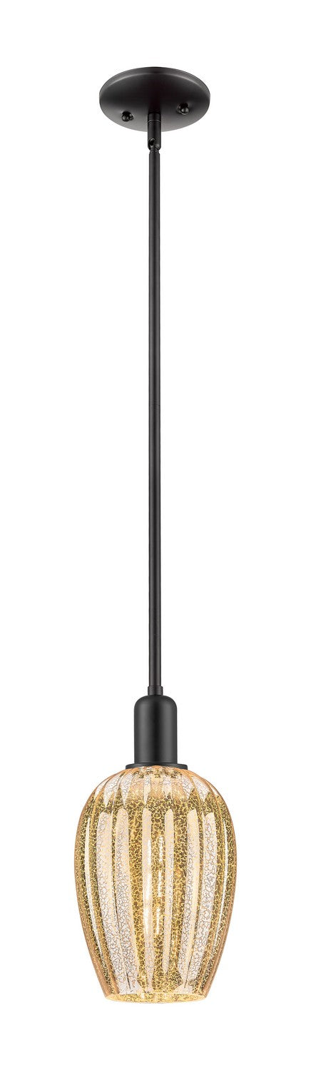 Innovations 716-1S-BK-G457-6ME One Light Pendant, Matte Black
