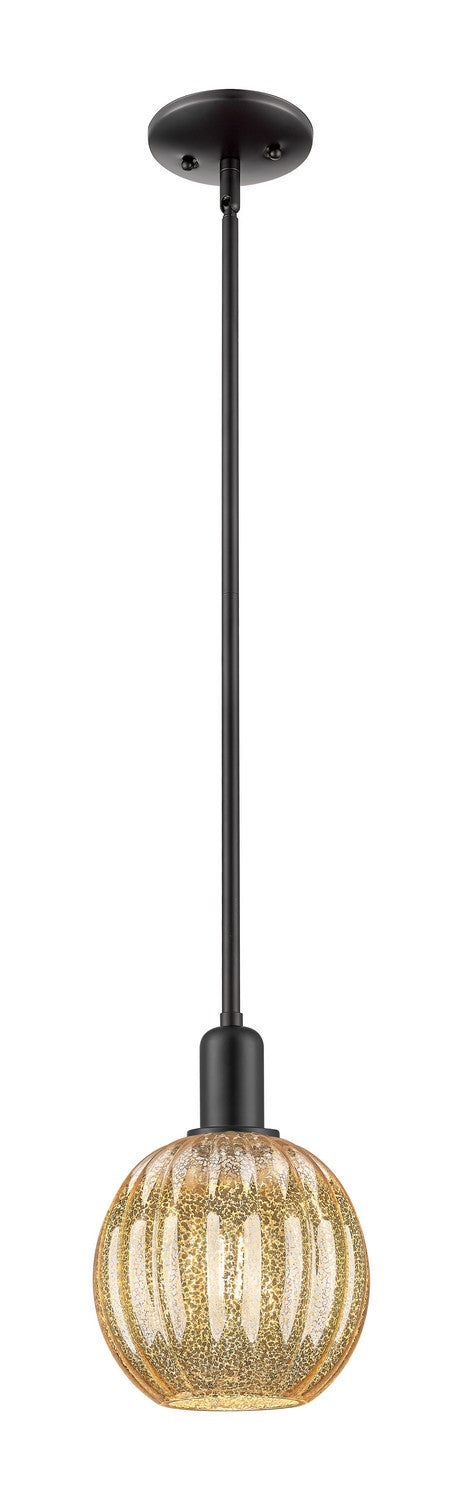 Innovations 716-1S-BK-G458-7ME One Light Pendant, Matte Black