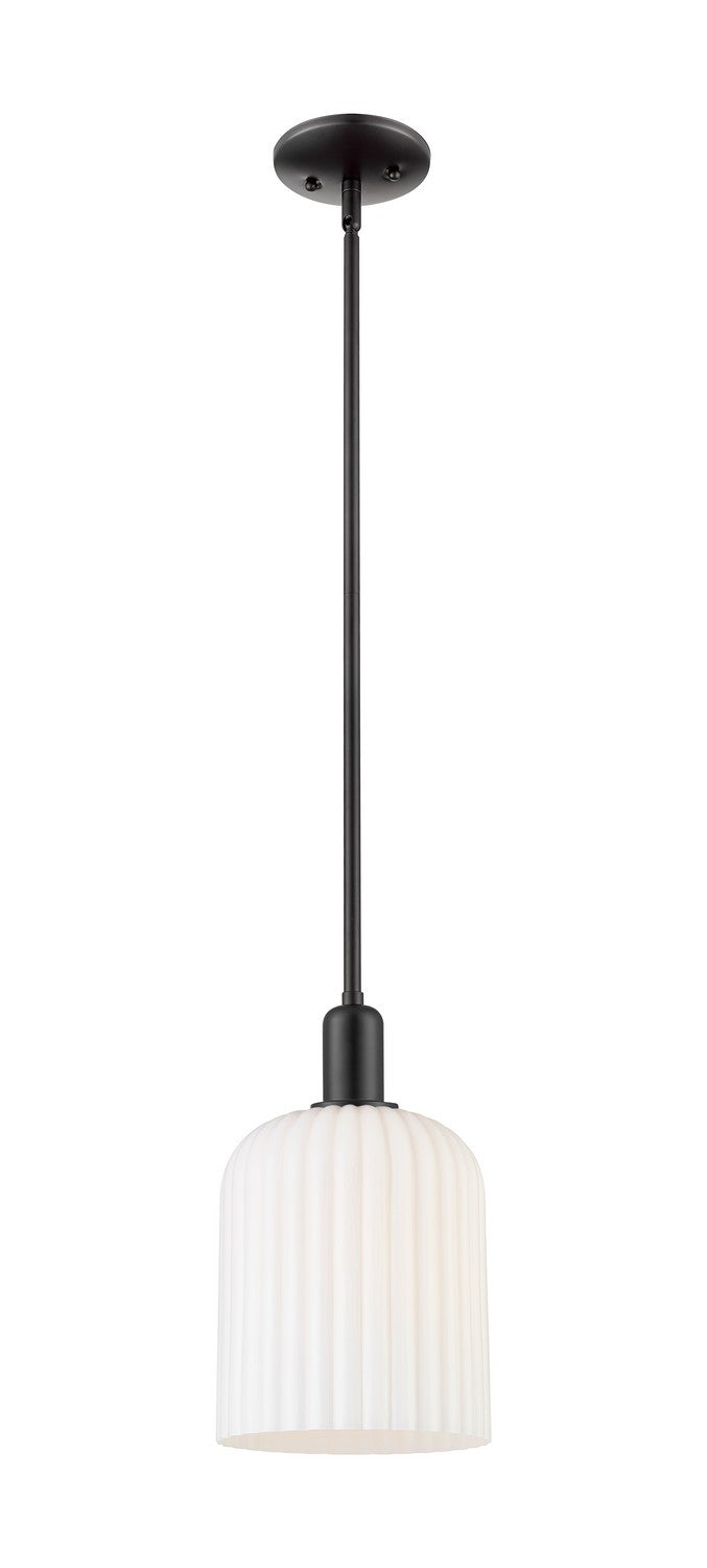 Innovations 716-1S-BK-G559-8GWH One Light Pendant, Matte Black