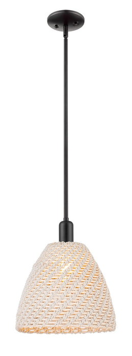Innovations 716-1S-BK-NBD-12-NAT One Light Pendant, Matte Black