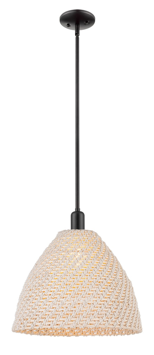 Innovations 716-1S-BK-NBD-16-NAT One Light Pendant, Matte Black