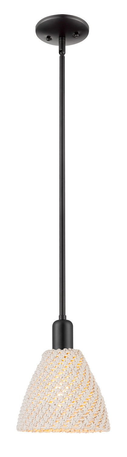 Innovations 716-1S-BK-NBD-75-NAT One Light Pendant, Matte Black