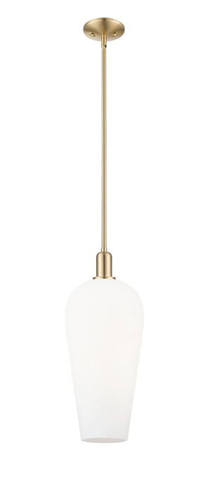 Innovations 716-1S-CB-G456-8WH One Light Pendant, Champagne Bronze