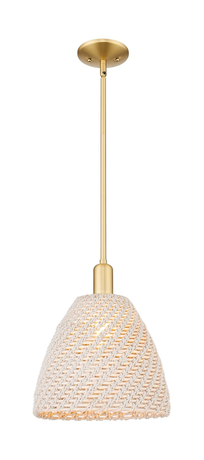 Innovations 716-1S-SG-NBD-12-NAT One Light Pendant, Satin Gold