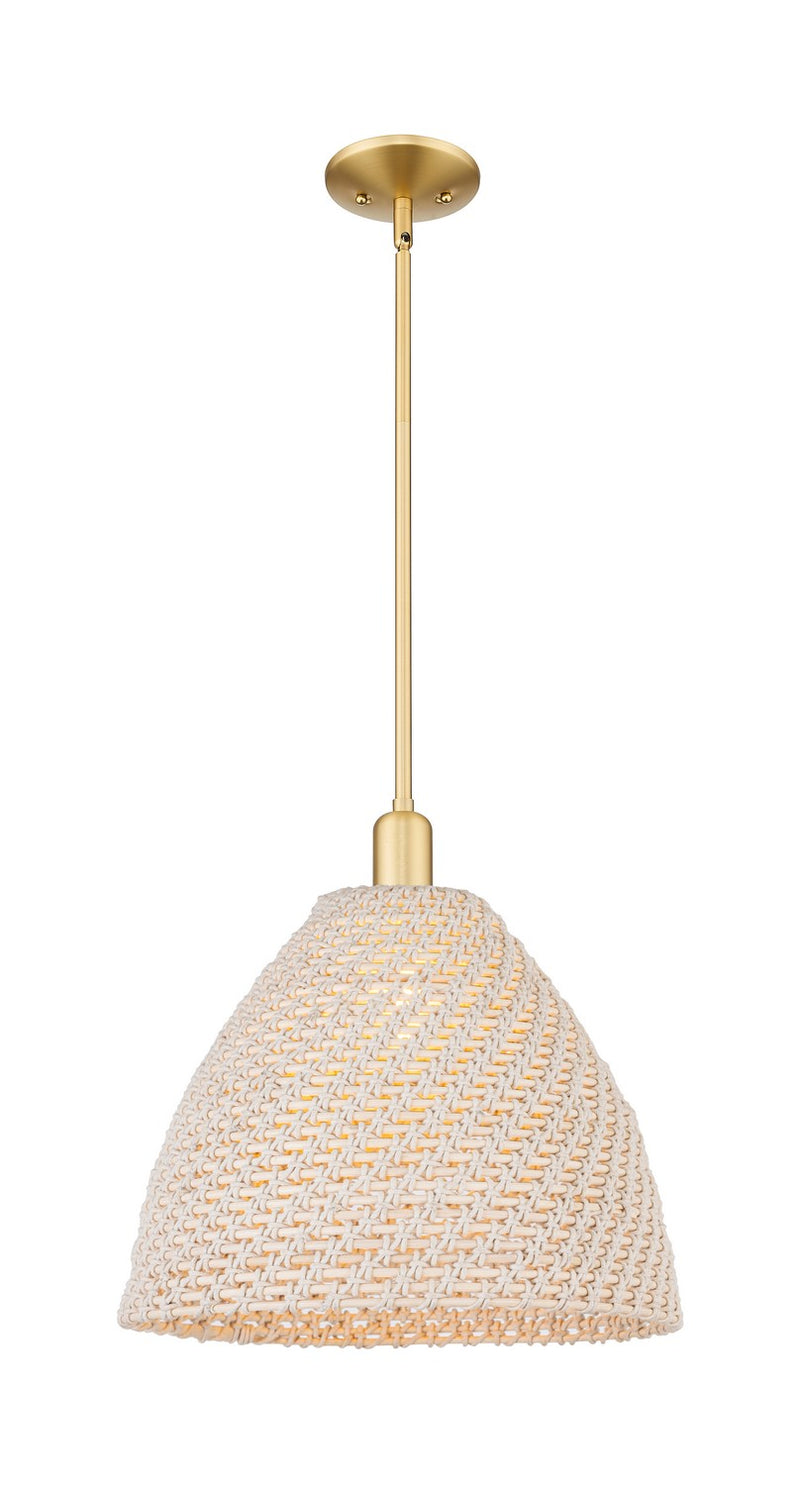 Innovations 716-1S-SG-NBD-16-NAT One Light Pendant, Satin Gold