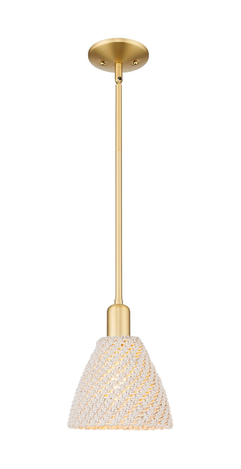 Innovations 716-1S-SG-NBD-75-NAT One Light Pendant, Satin Gold