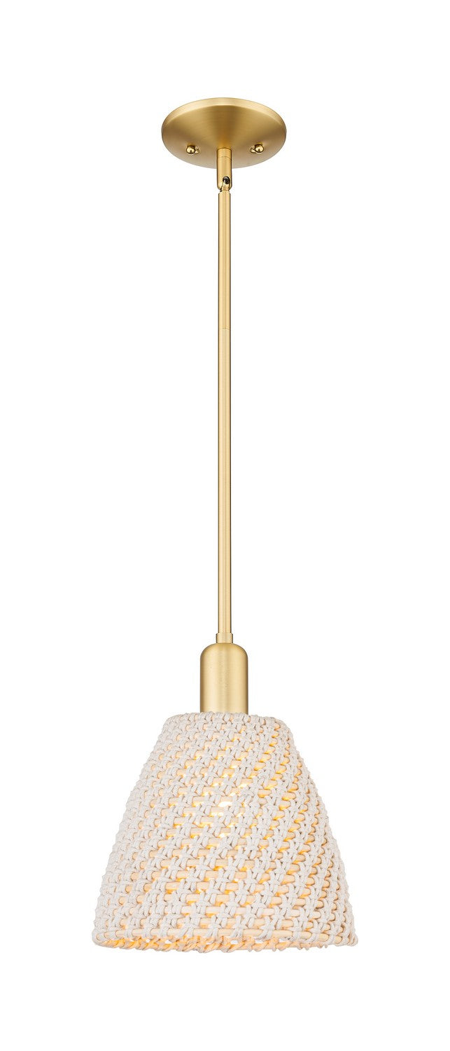 Innovations 716-1S-SG-NBD-9-NAT One Light Pendant, Satin Gold