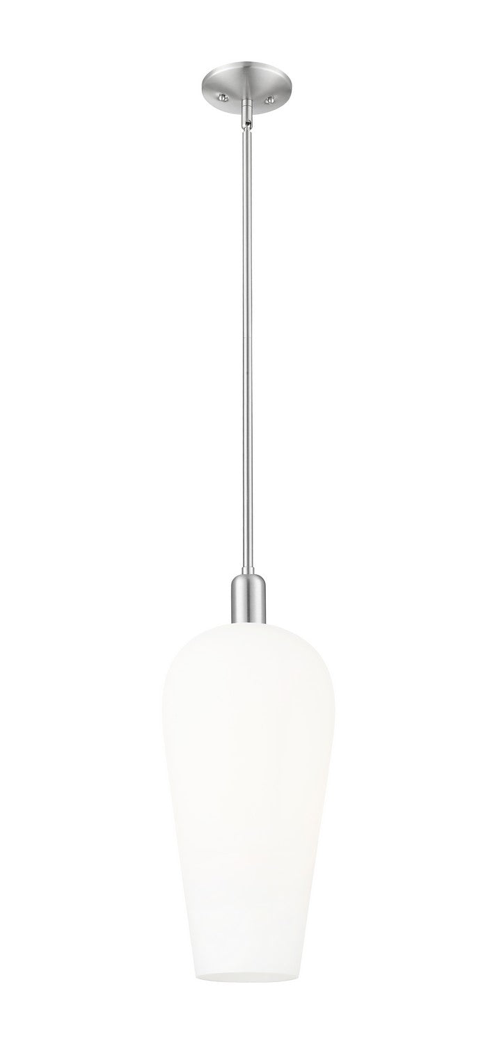 Innovations 716-1S-SN-G456-8WH One Light Pendant, Brushed Satin Nickel