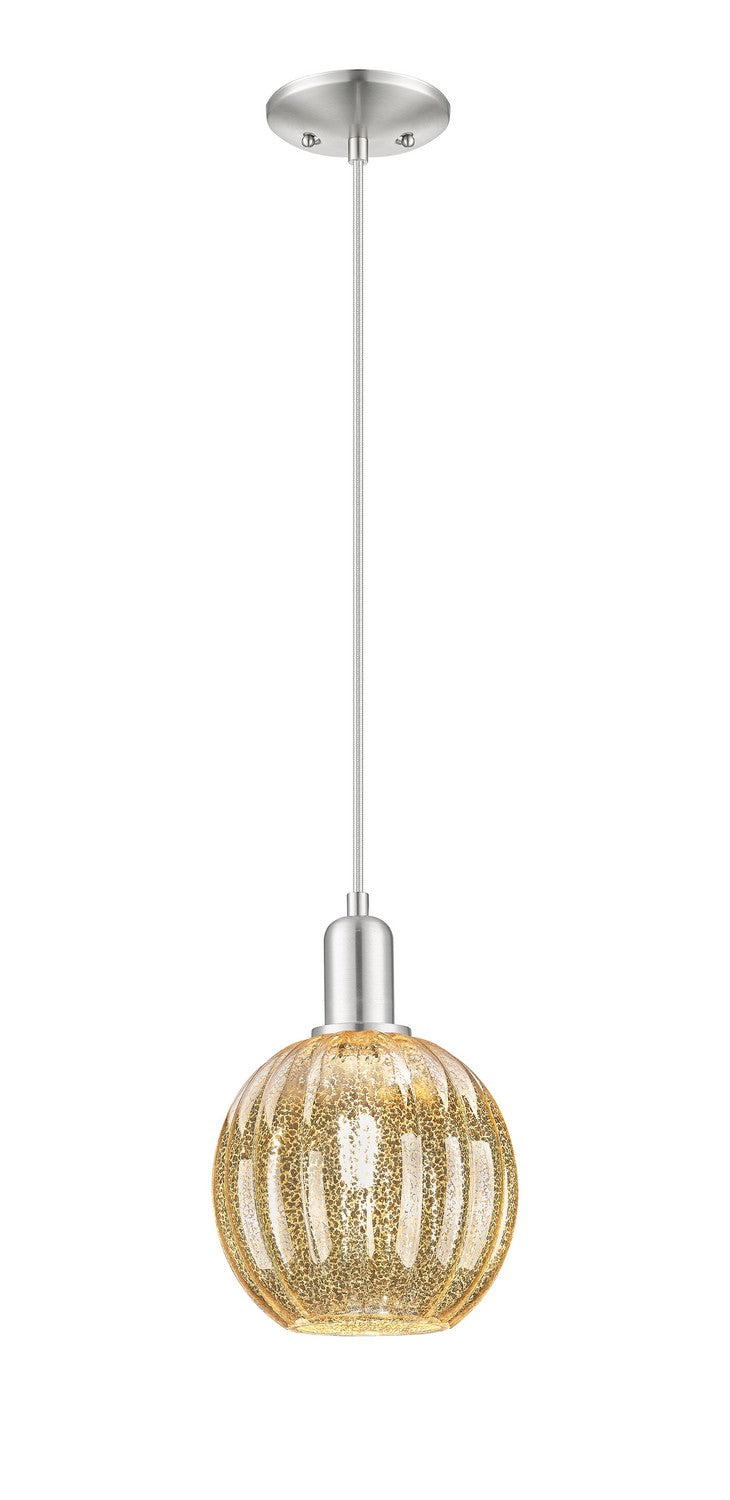 Innovations 716-1S-SN-G458-7ME One Light Pendant, Brushed Satin Nickel
