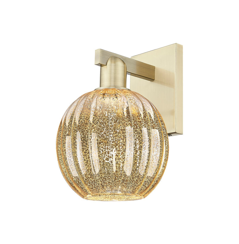 Innovations 716-1W-AB-G458-7ME One Light Wall Sconce, Antique Brass