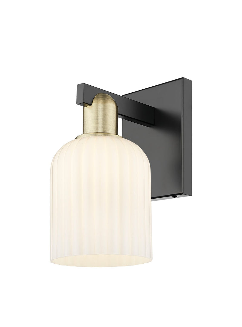 Innovations 716-1W-BAB-G559-5GWH One Light Wall Sconce, Black Antique Brass
