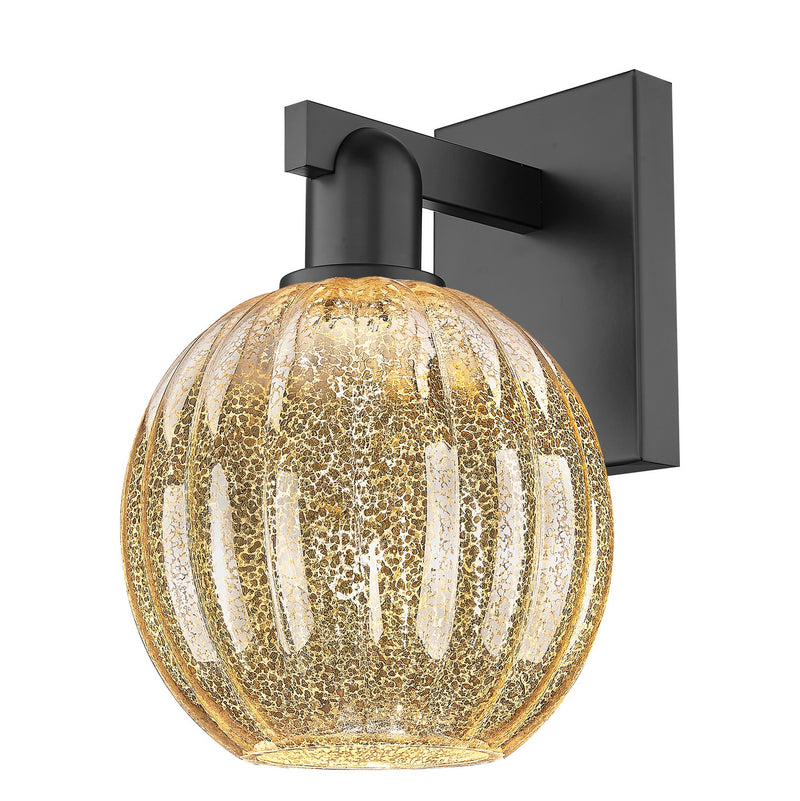 Innovations 716-1W-BK-G458-7ME One Light Wall Sconce, Matte Black
