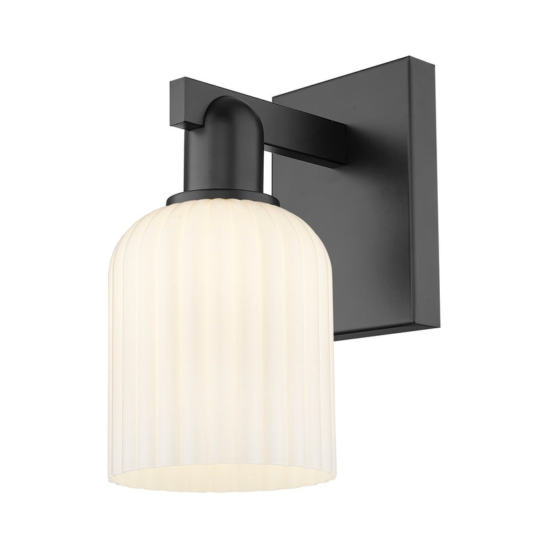 Innovations 716-1W-BK-G559-5GWH One Light Wall Sconce, Matte Black