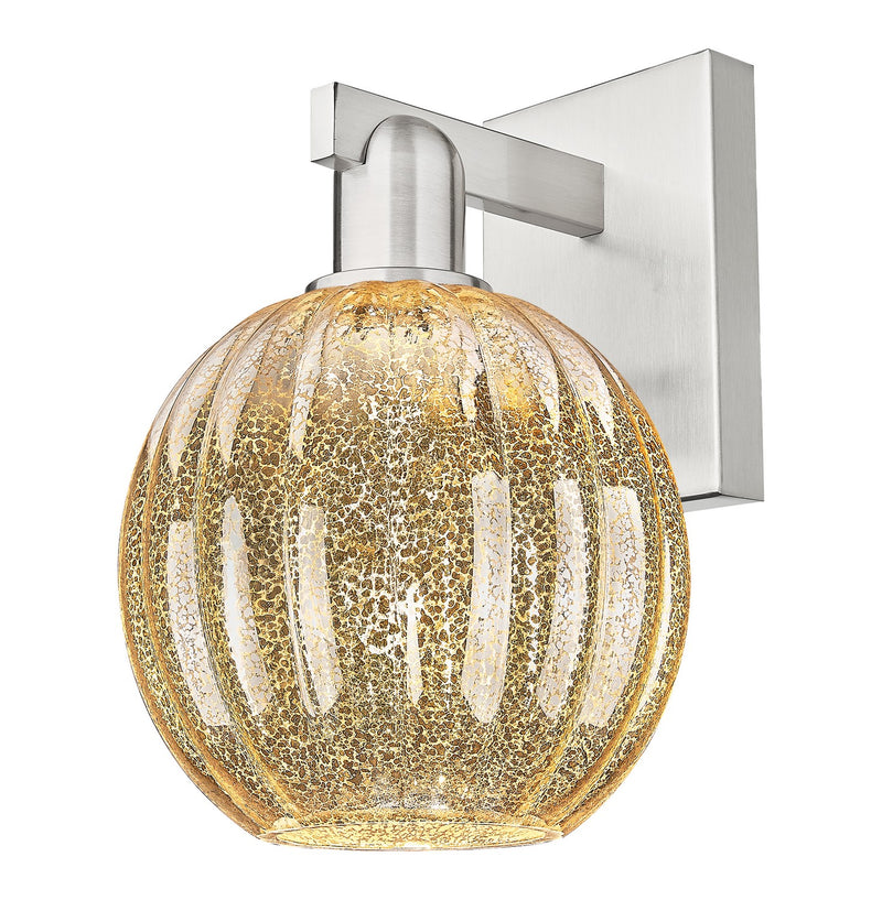 Innovations 716-1W-SN-G458-7ME One Light Wall Sconce, Brushed Satin Nickel
