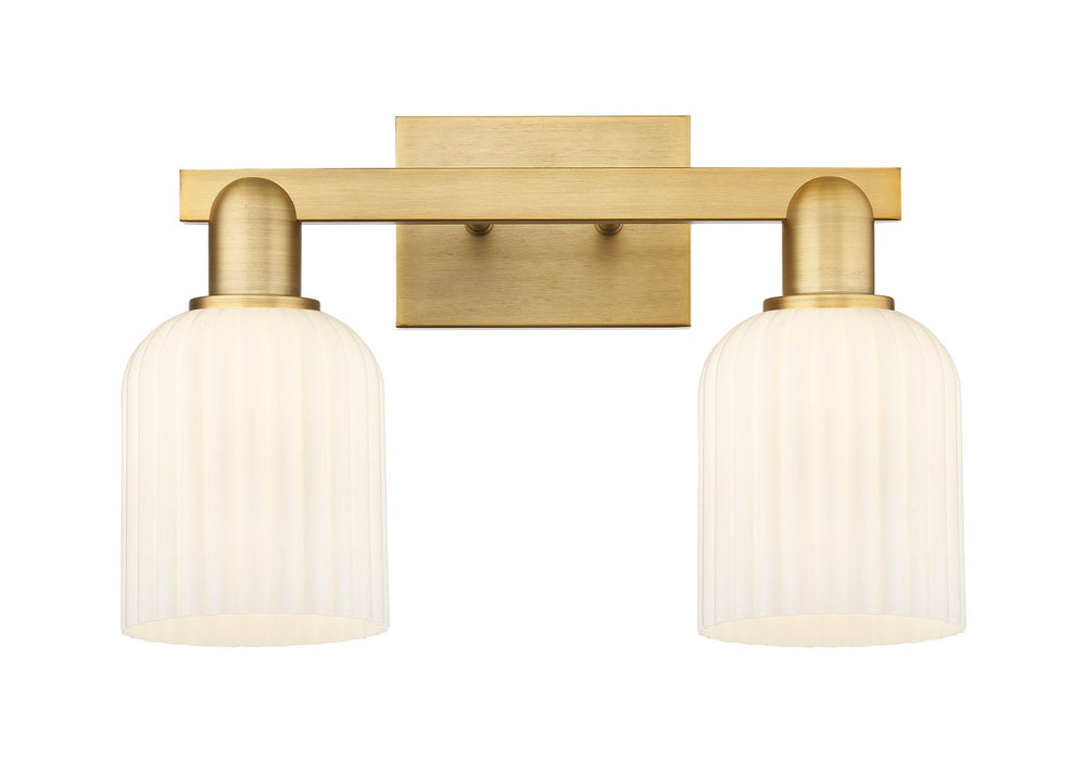 Innovations 716-2W-BB-G559-5GWH Two Light Bath Vanity, Brushed Brass