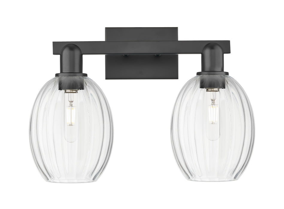 Innovations 716-2W-BK-G459-6CL Two Light Bath Vanity, Matte Black