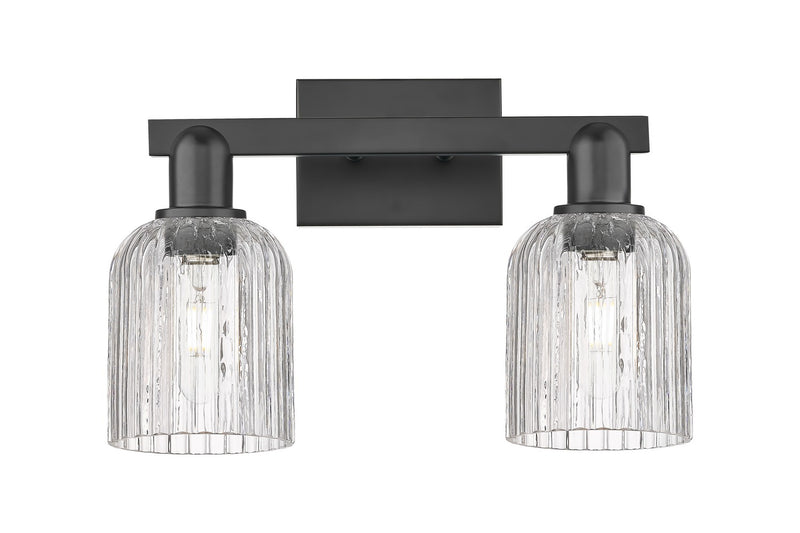 Innovations 716-2W-BK-G559-5CL Two Light Bath Vanity, Matte Black