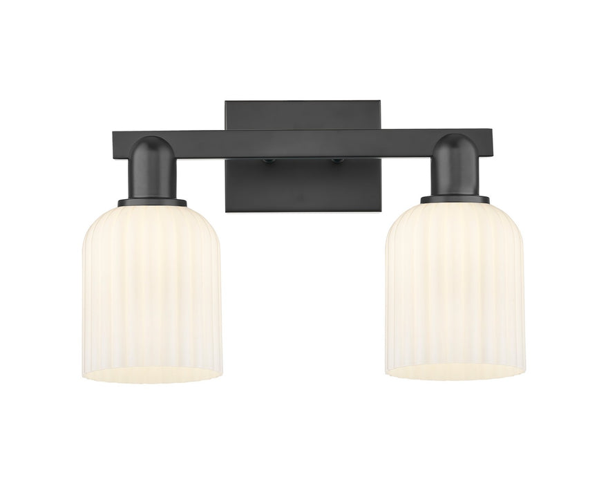 Innovations 716-2W-BK-G559-5GWH Two Light Bath Vanity, Matte Black