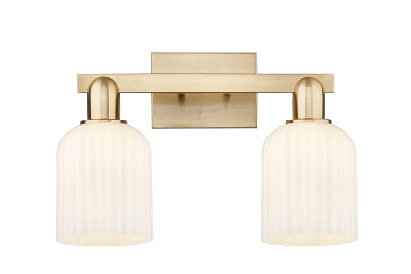 Innovations 716-2W-CB-G559-5GWH Two Light Bath Vanity, Champagne Bronze