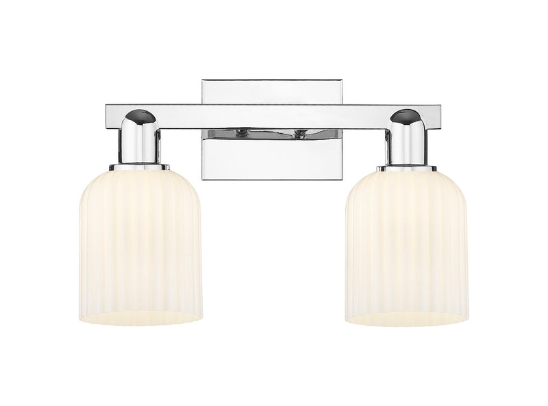 Innovations 716-2W-PC-G559-5GWH Two Light Bath Vanity, Polished Chrome