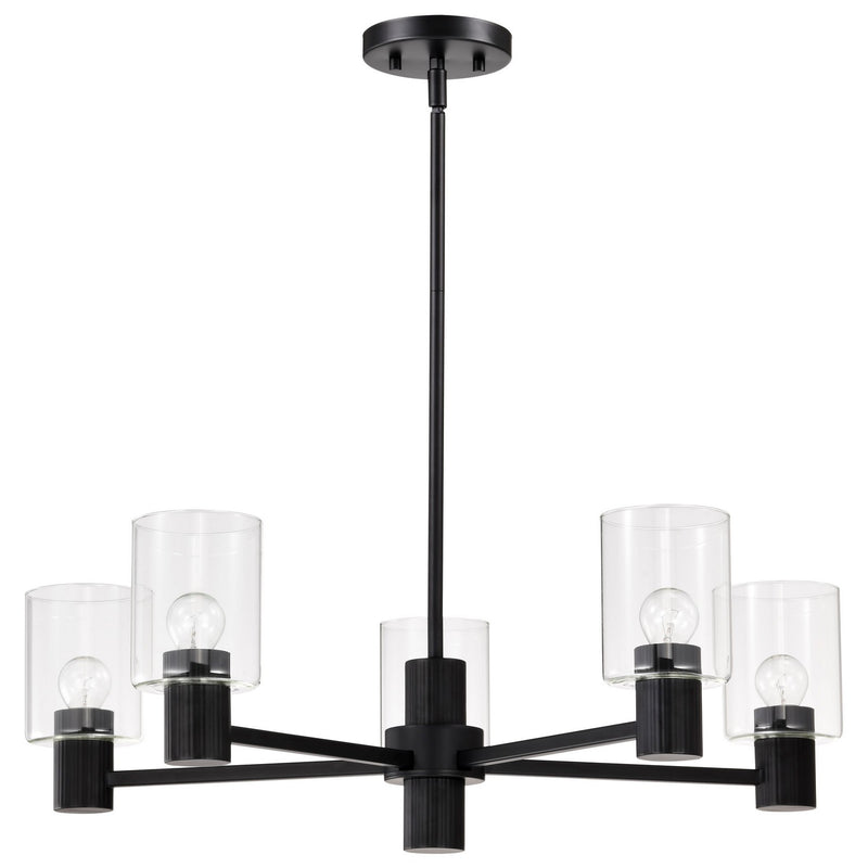 Nuvo Lighting 60-8066 Five Light Chandelier, Matte Black
