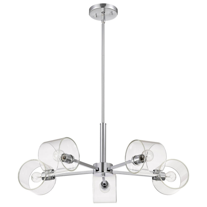 Nuvo Lighting 60-8075 Five Light Chandelier, Polished Nickel