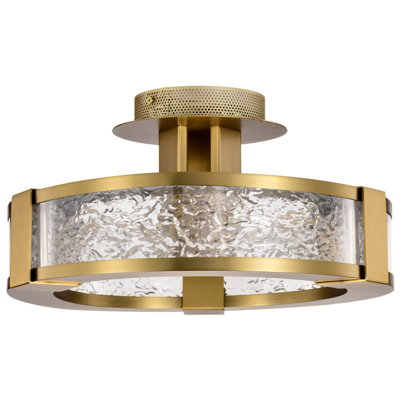 Nuvo Lighting 62-2011 LED Semi Flush Mount, Vintage Brass