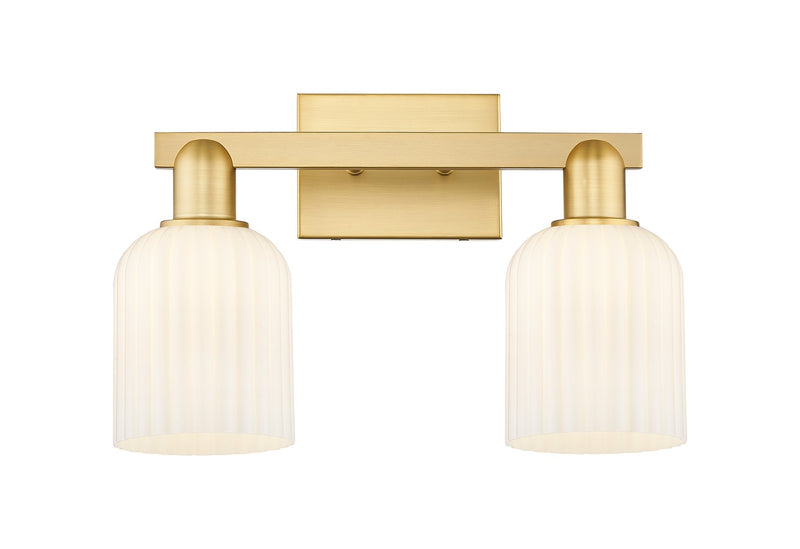 Innovations 716-2W-SG-G559-5GWH Two Light Bath Vanity, Satin Gold