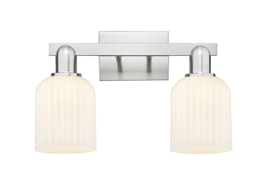 Innovations 716-2W-SN-G559-5GWH Two Light Bath Vanity, Brushed Satin Nickel