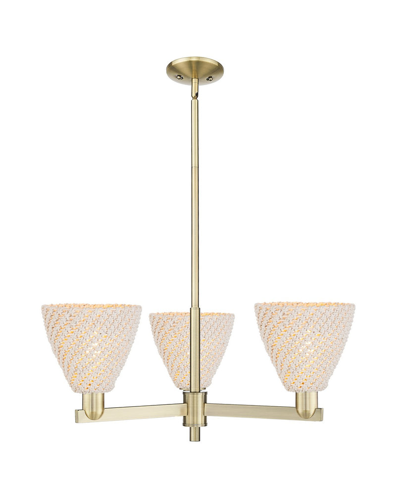 Innovations 716-3CR-AB-NBD-75-NAT Three Light Flush Mount, Antique Brass