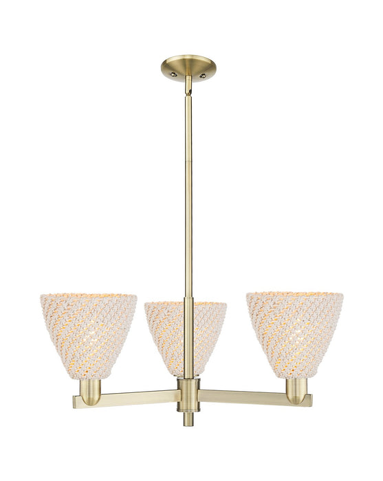 Innovations 716-3CR-AB-NBD-75-NAT Three Light Flush Mount, Antique Brass