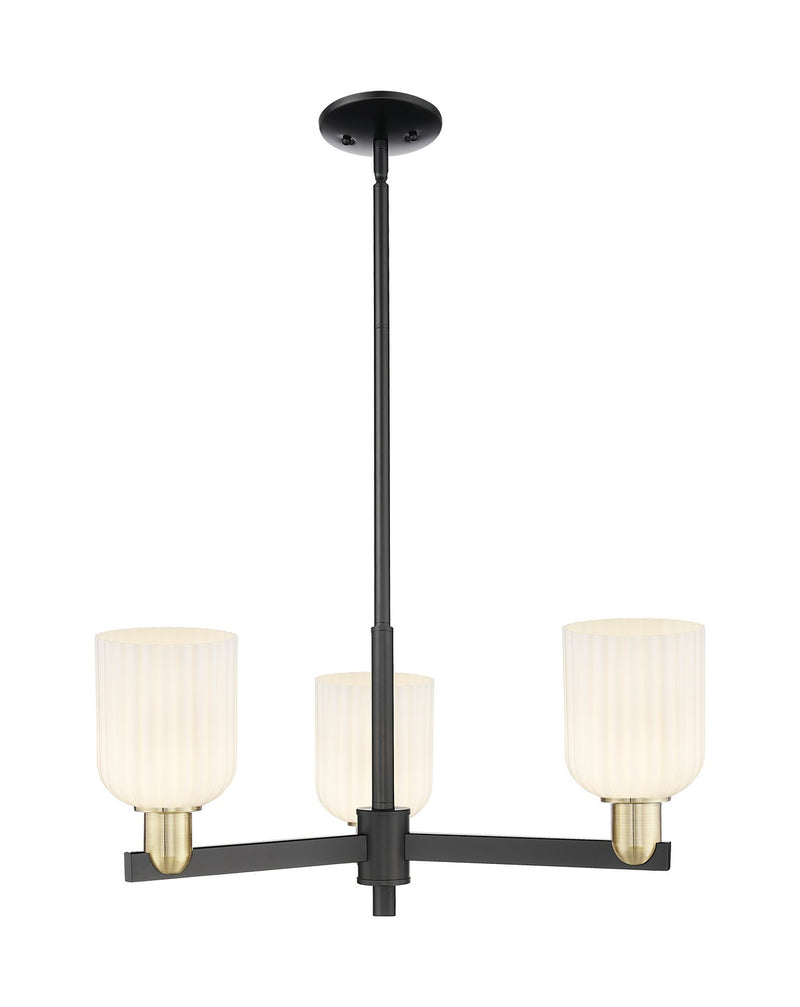Innovations 716-3CR-BAB-G559-5GWH Three Light Flush Mount, Black Antique Brass