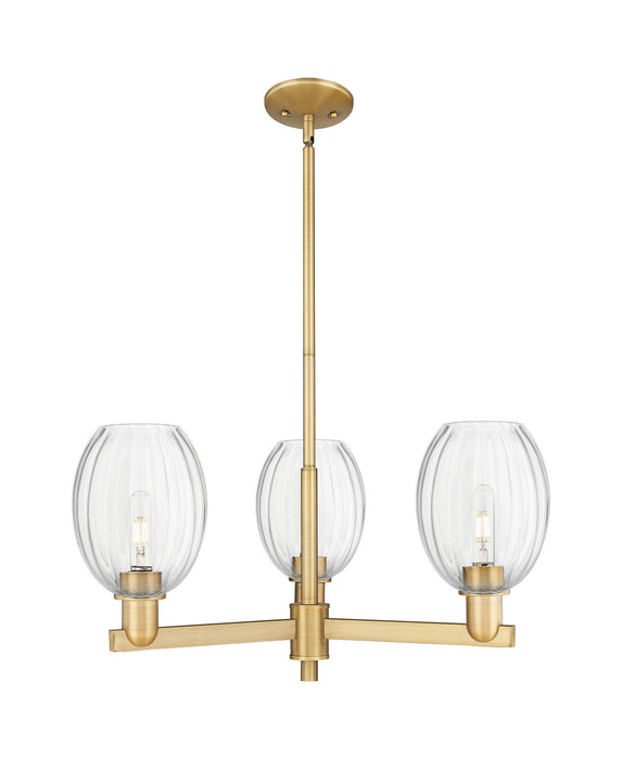 Innovations 716-3CR-BB-G459-6CL Three Light Flush Mount, Brushed Brass