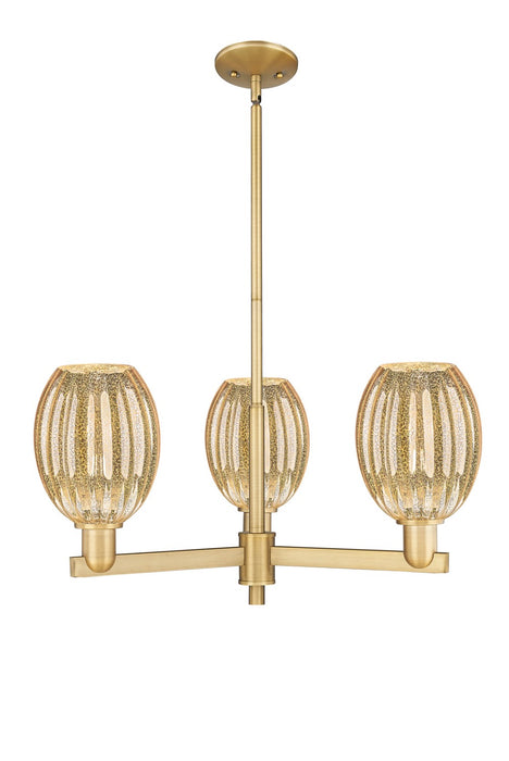 Innovations 716-3CR-BB-G459-6ME Three Light Flush Mount, Brushed Brass