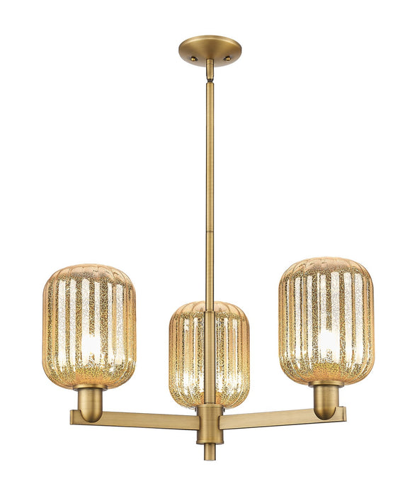 Innovations 716-3CR-BB-G460-7ME Three Light Flush Mount, Brushed Brass