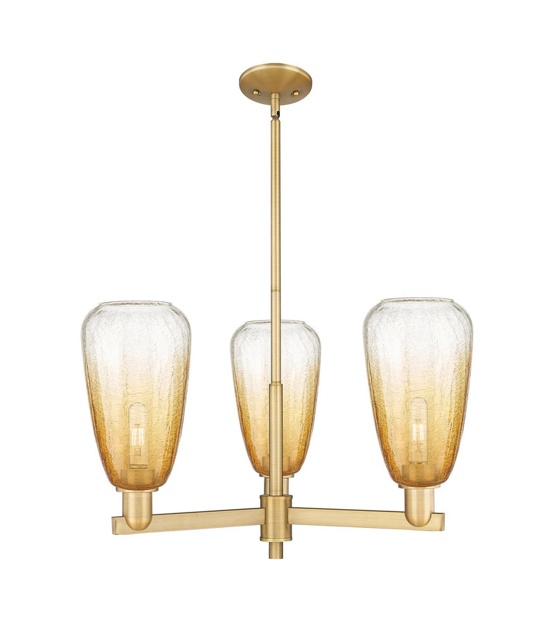 Innovations 716-3CR-BB-G480-6AM Three Light Flush Mount, Brushed Brass