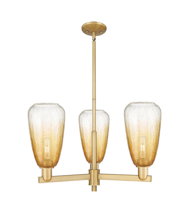 Innovations 716-3CR-BB-G480-6AM Three Light Flush Mount, Brushed Brass