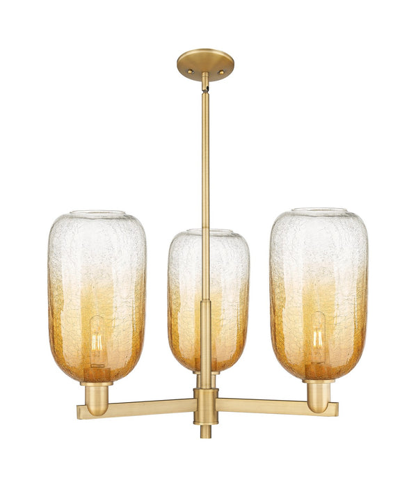 Innovations 716-3CR-BB-G482-7AM Three Light Flush Mount, Brushed Brass
