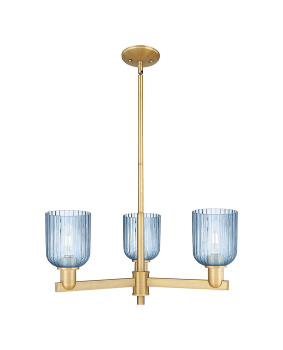 Innovations 716-3CR-BB-G559-5BL Three Light Flush Mount, Brushed Brass