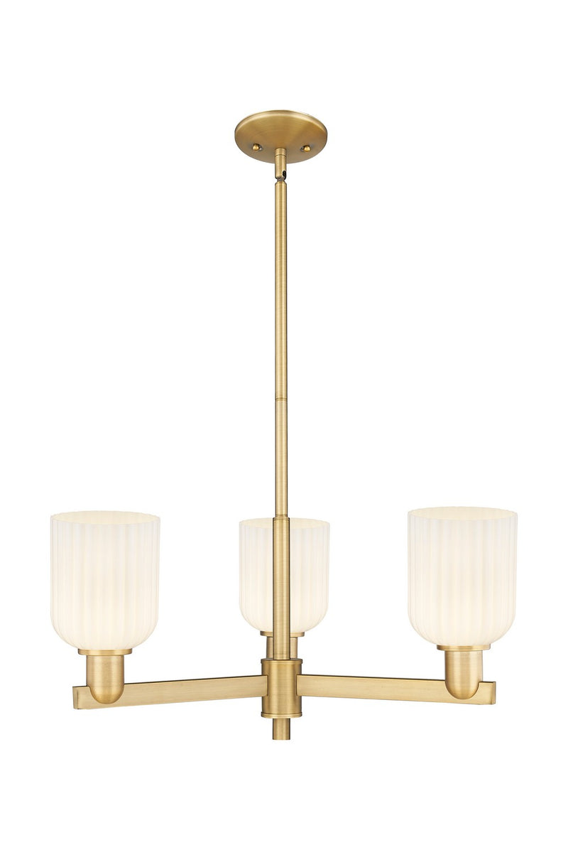 Innovations 716-3CR-BB-G559-5GWH Three Light Flush Mount, Brushed Brass