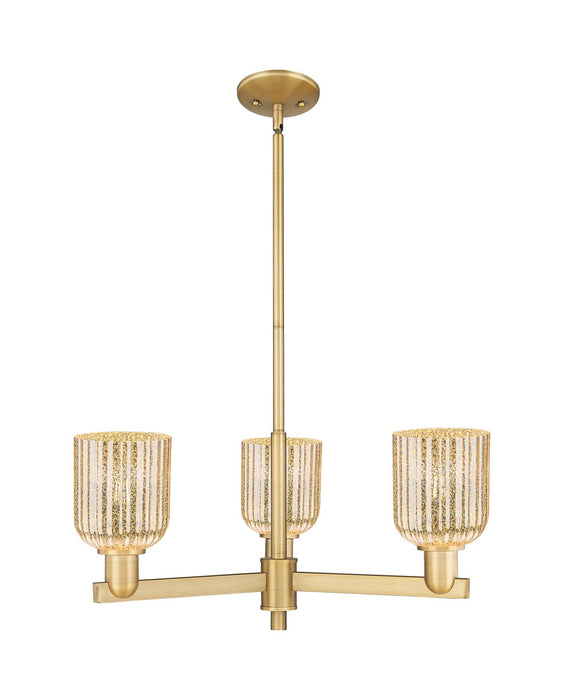 Innovations 716-3CR-BB-G559-5ME Three Light Flush Mount, Brushed Brass