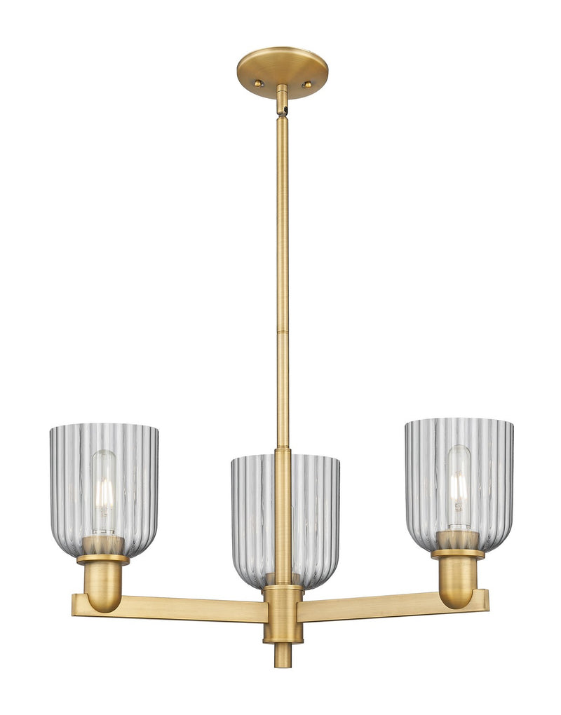 Innovations 716-3CR-BB-G559-5SM Three Light Flush Mount, Brushed Brass