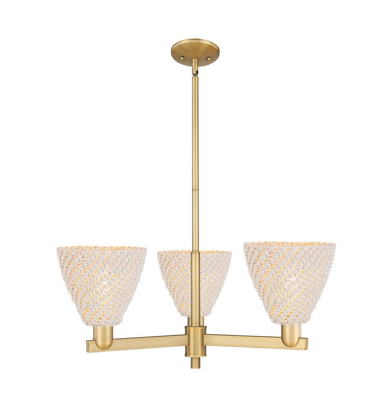 Innovations 716-3CR-BB-NBD-75-NAT Three Light Flush Mount, Brushed Brass