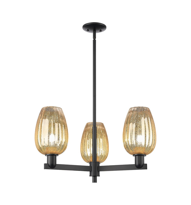 Innovations 716-3CR-BK-G457-6ME Three Light Flush Mount, Matte Black