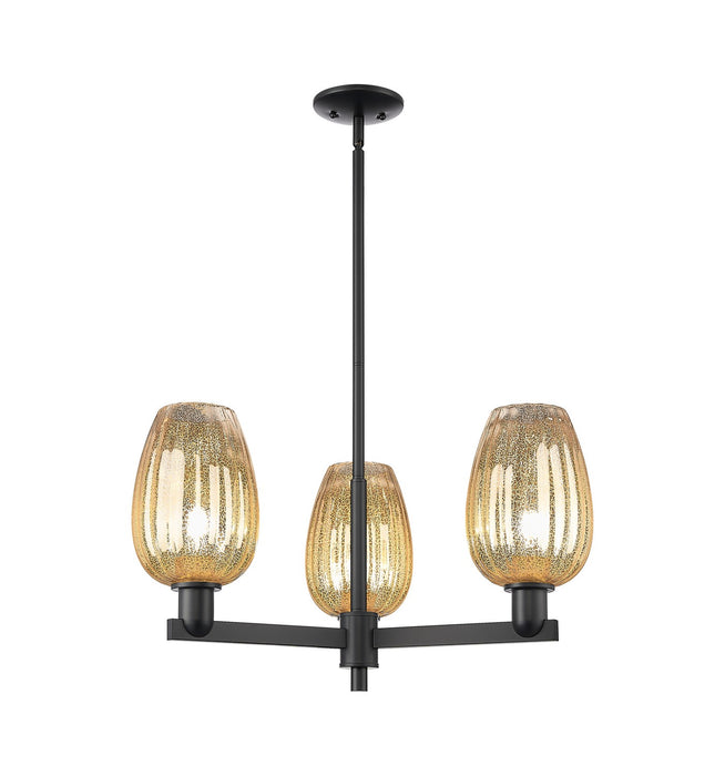 Innovations 716-3CR-BK-G457-6ME Three Light Flush Mount, Matte Black