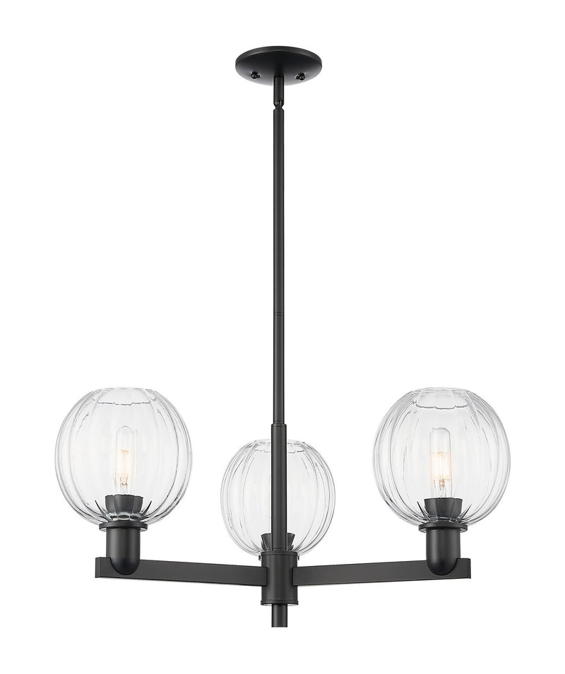 Innovations 716-3CR-BK-G458-7CL Three Light Flush Mount, Matte Black