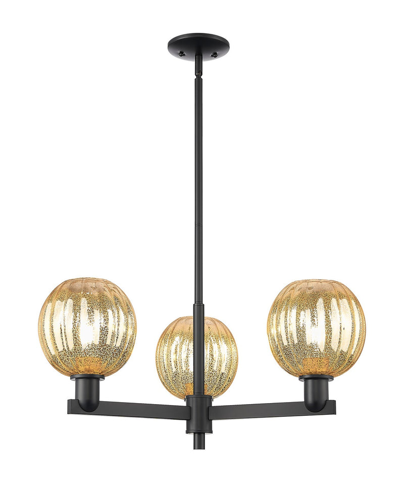 Innovations 716-3CR-BK-G458-7ME Three Light Flush Mount, Matte Black