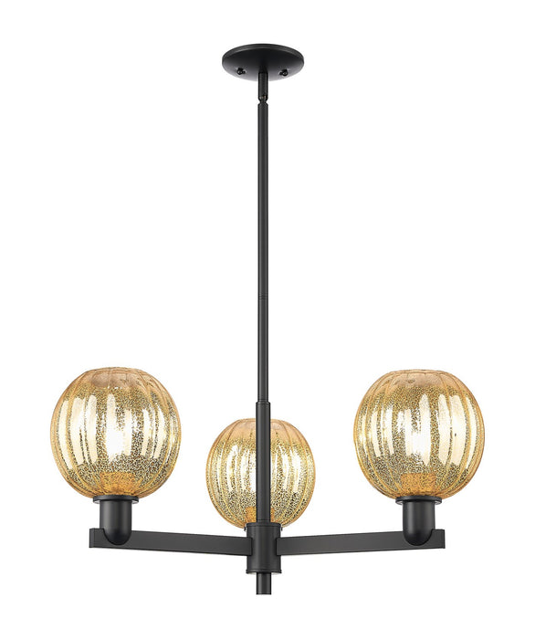 Innovations 716-3CR-BK-G458-7ME Three Light Flush Mount, Matte Black